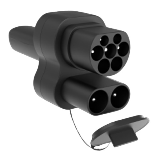 EV-laturin adapteri CCS2 - NACS (Tesla DC/AC)