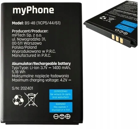 Akku myPhone 6410 LTE:lle