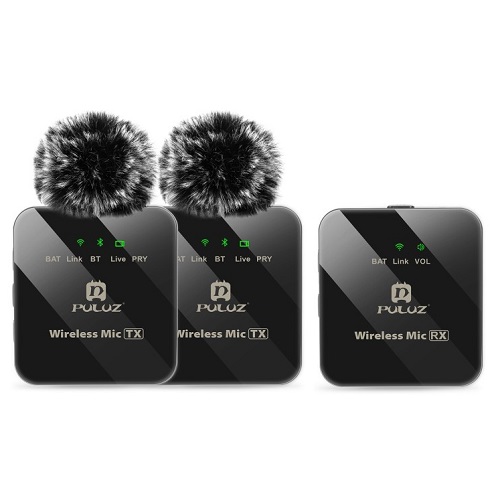 Wireless Lavalier Microphone PULUZ 2 TX + 1 RX