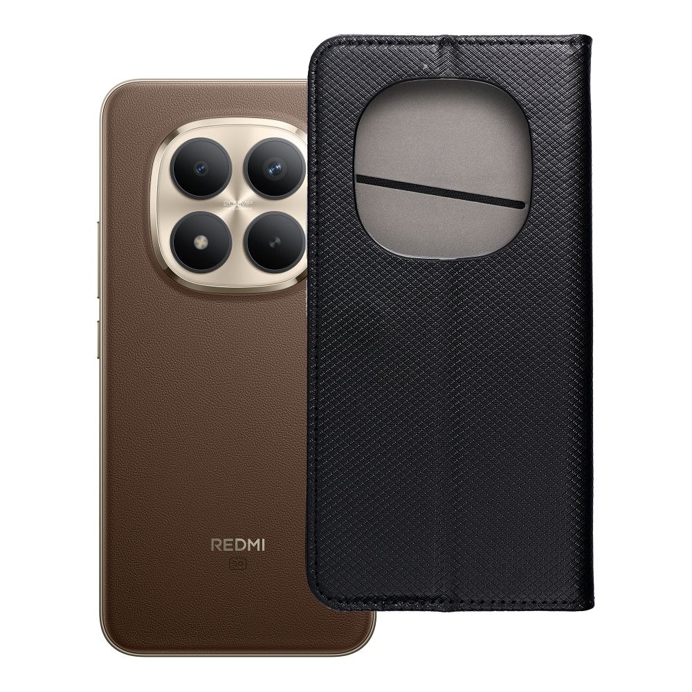 Smart Case Book Xiaomi Redmi Note 15 Pro Plus 5G - Musta