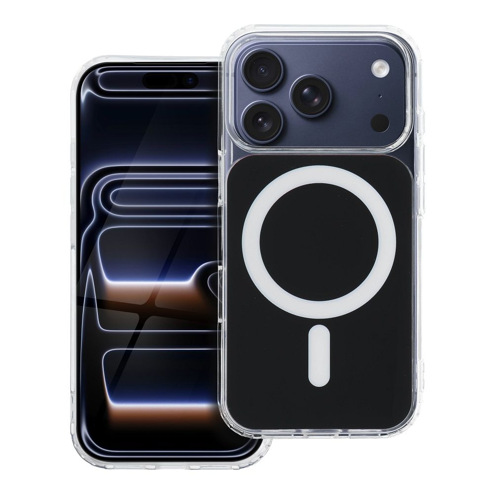 Case for iPhone 17 AIR Clear Fusion Mag Cover compatible with MagSafe black