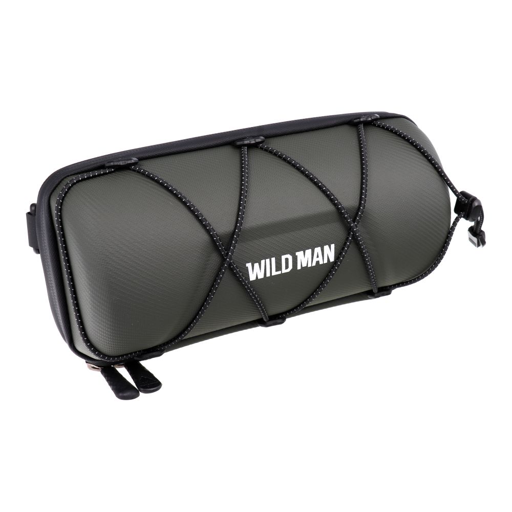 WILDMAN matkalaukku polkupyörän ohjaustankoon vetoketjulla, 2L, GD7X, vihreä