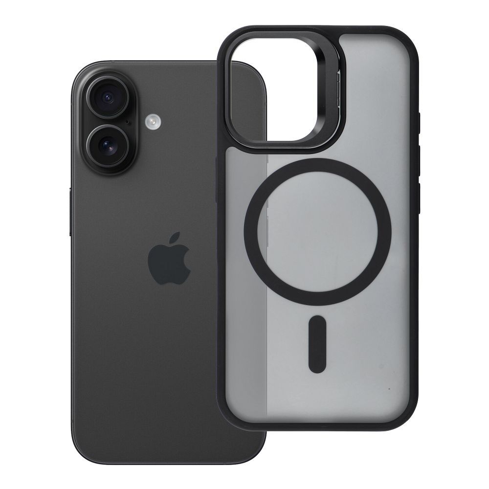 Case for iPhone 17 Forcell F-Protect Shadow Stand Premium compatible with MagSafe black