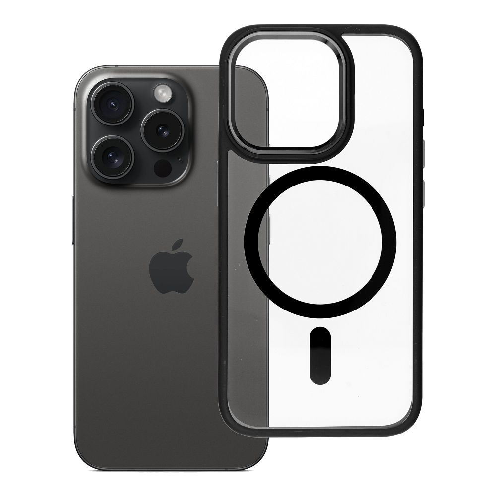 ROAR suojakuori MAG BUMPER, yhteensopiva MagSafen kanssa, IPHONE 15 Pro, musta