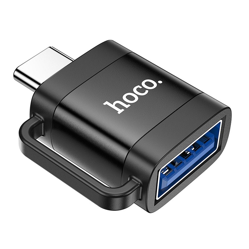 Hoco UA31C - OTG-sovitin USB-C - USB-A 3A (musta)