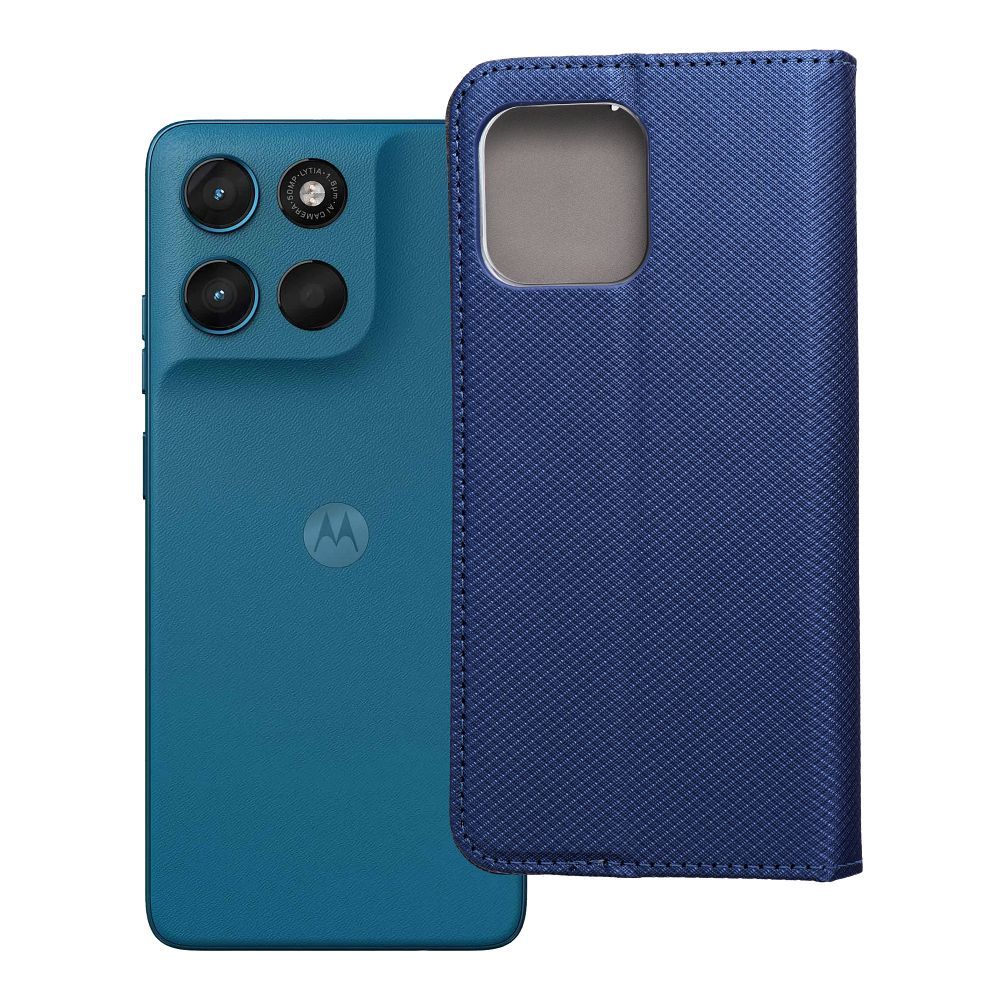 SMART CASE Book kuori Motorola G57 POWER:lle - laivastonsininen