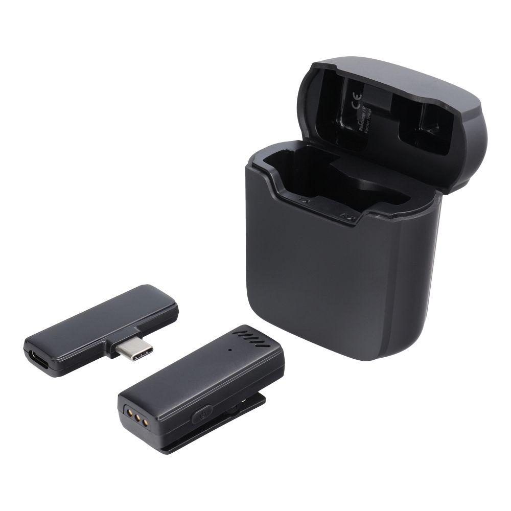 Langaton solmiomikrofoni USB-C latauskotelon kanssa S11 musta