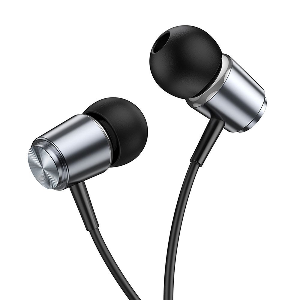 Hoco M108 langalliset nappikuulokkeet Jack 3,5mm - harmaa