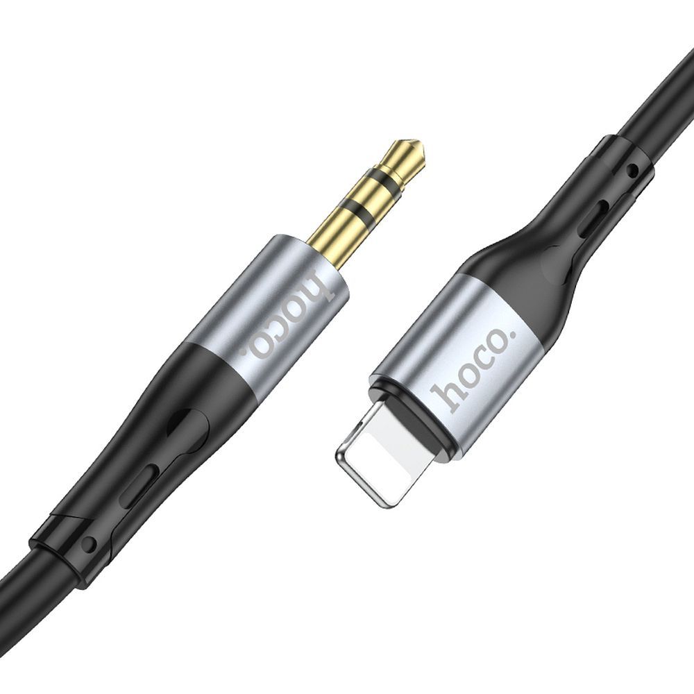 Hoco AUX-kaapeli Jack 3,5mm - Lightning 1m UPA22 Musta