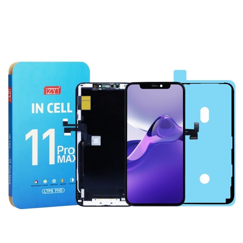 Näyttö Apple iPhone 11 Pro Max kosketuslasilla ZY INCELL LTPS Premium (Removable IC)