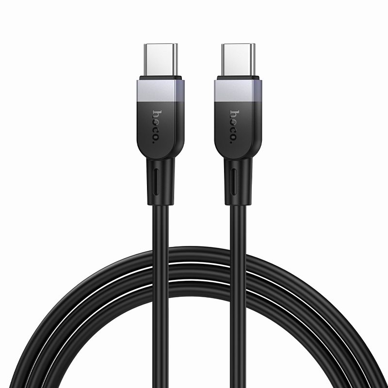 Hoco X109 silikoninen kaapeli USB C - USB C 3A 60W 1 m musta