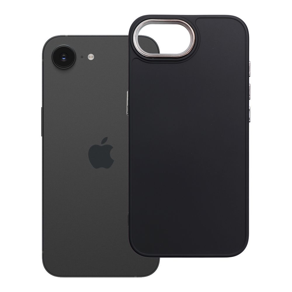 Suojakuori iPhone 16e (SE 4 2025) / 17e:lle Frame musta
