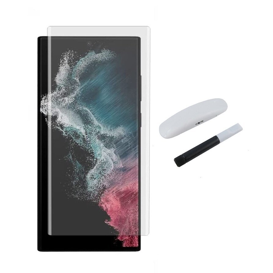LCD-suojalasi HARD LIQUID UV Glue Samsung S22 Ultra S908 kaareva läpinäkyvä