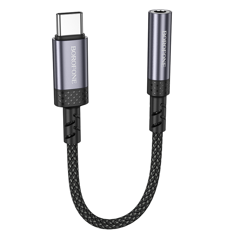 Borofone Adapter BV24 Graceful - Type C to jack 3,5mm - grey