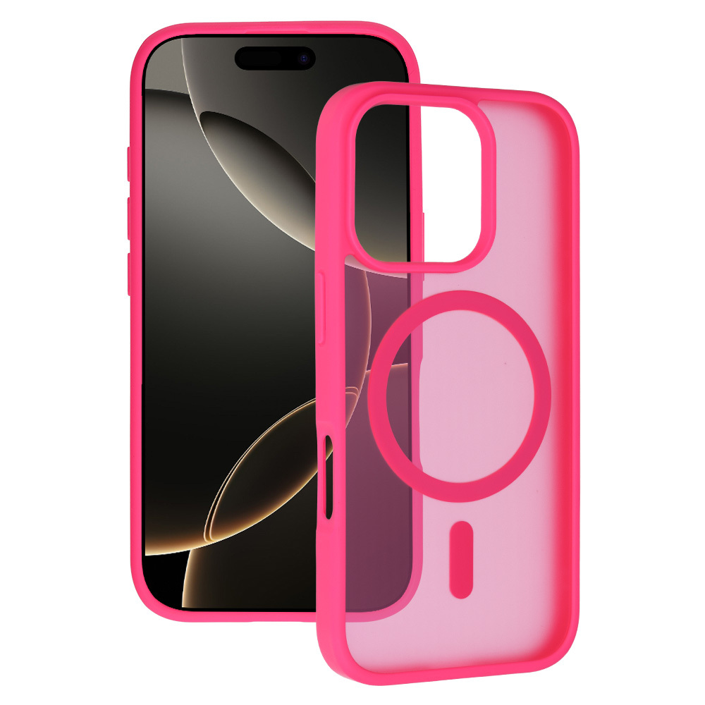 Tel Protect Aura Matte Magsafe Case for Iphone 16 Pro hot pink