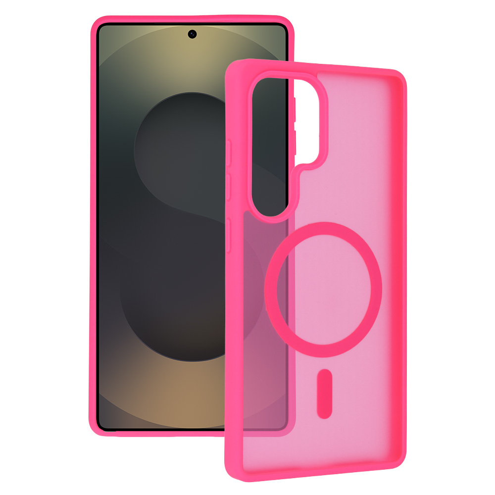Tel Protect Aura Matte Magsafe suojakuori Samsung Galaxy S25 Ultra, kirkkaanpinkki