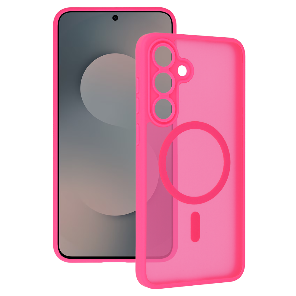 Tel Protect Aura Matte Magsafe suojakuori Samsung Galaxy S25 FE, kirkkaanpinkki
