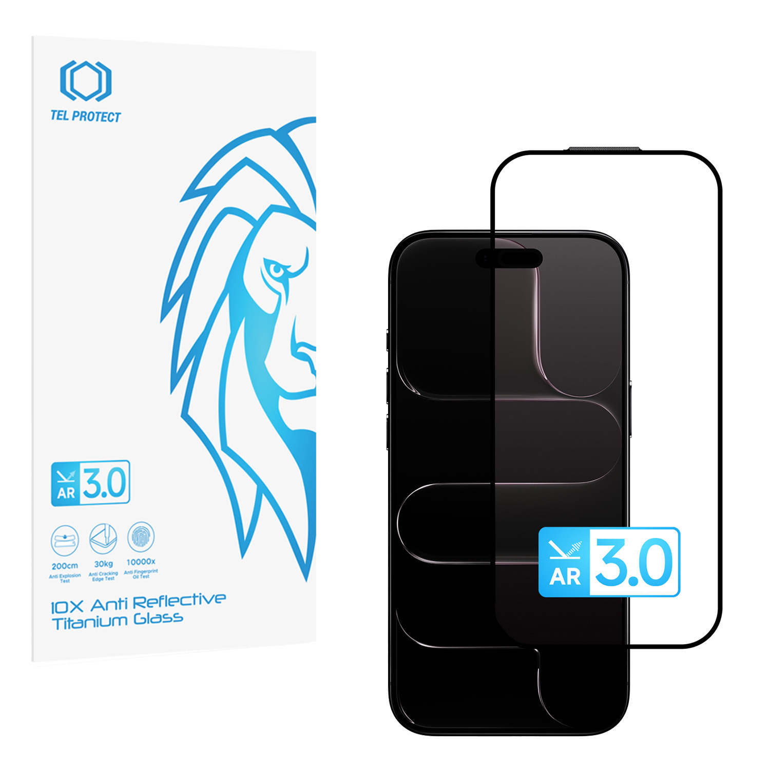 Karkaistu lasi Tel Protect 10X AR 3.0 AntiReflective Titanium Iphone 17 Air (kirjekuori)
