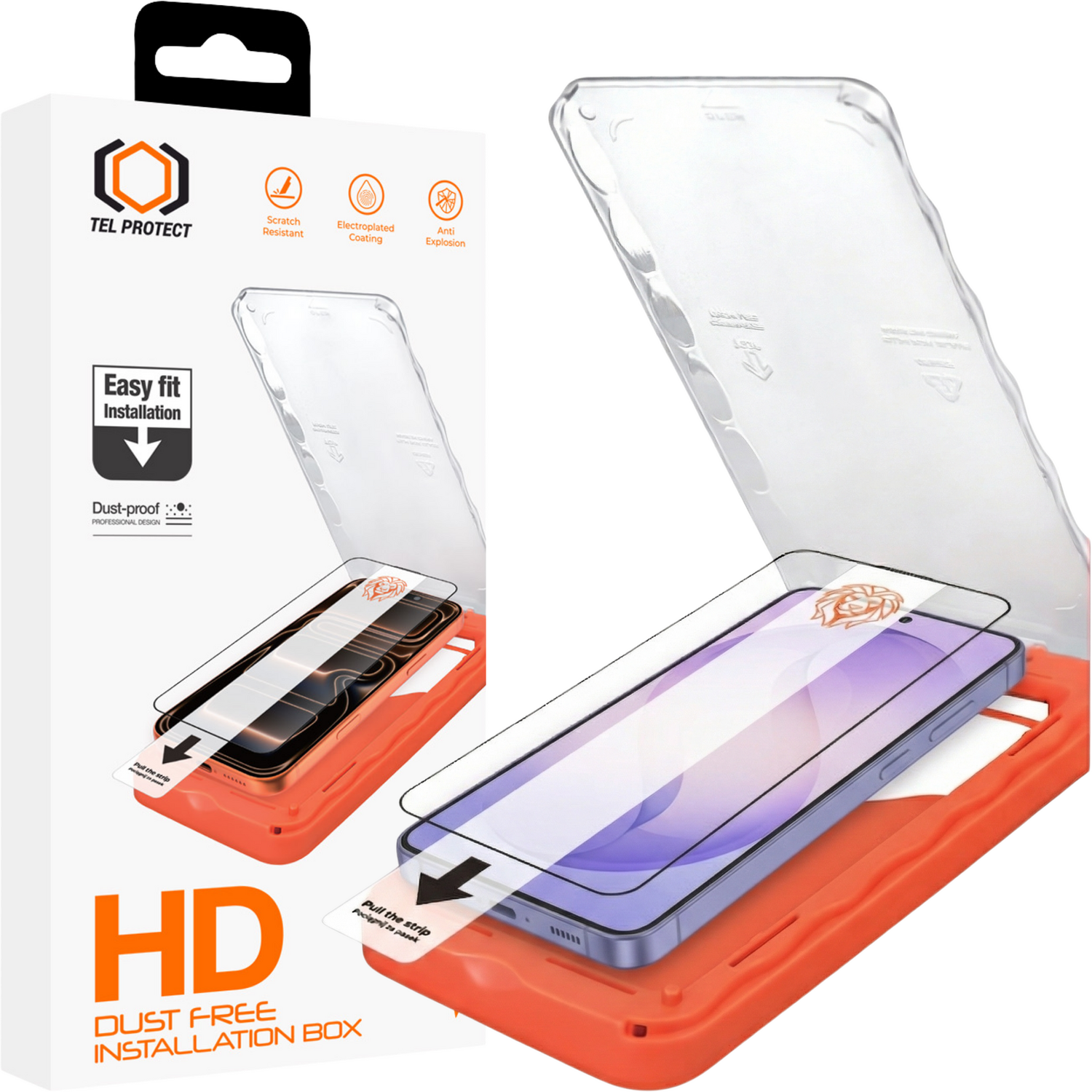 Tel Protect Dust-Free Easy Fit HD Titan karkaistu lasi Samsung Galaxy S26 Ultra musta (sormenjäljen avauksella)