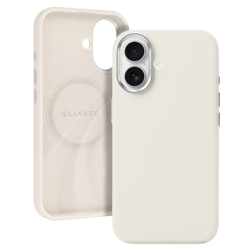 Liavec Silky suojakuori metallisella kamerakehyksellä Iphone 17 -puhelimelle beige