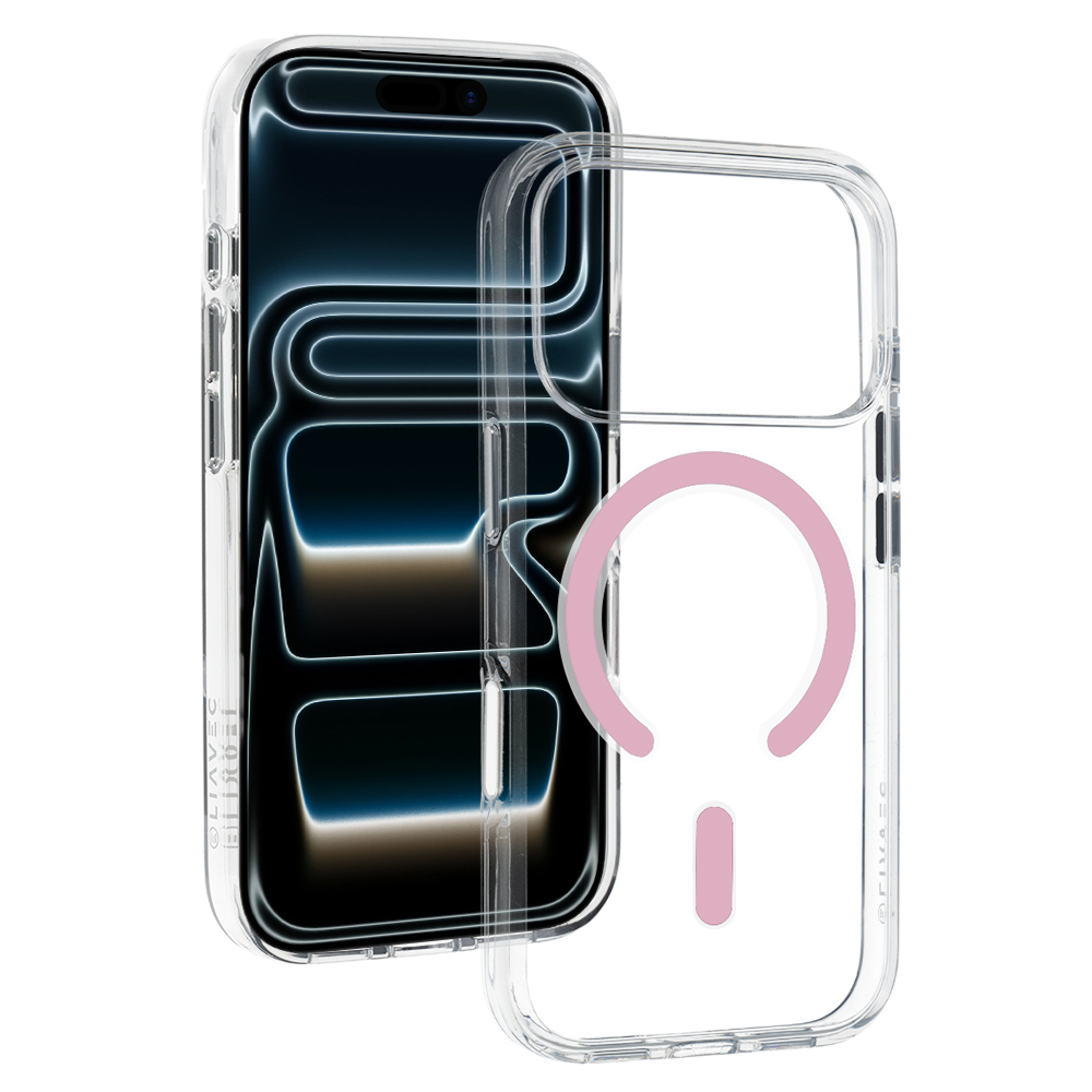 Liavec Pure suojakuori Iphone 17 Pro/18 Pro -puhelimelle, vaaleanpunainen (kameran ohjauspainike)