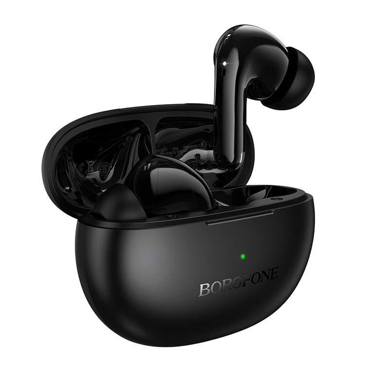 Mustat TWS Bluetooth -kuulokkeet Borofone FQ16 Star, ANC+ENC, Smart AI