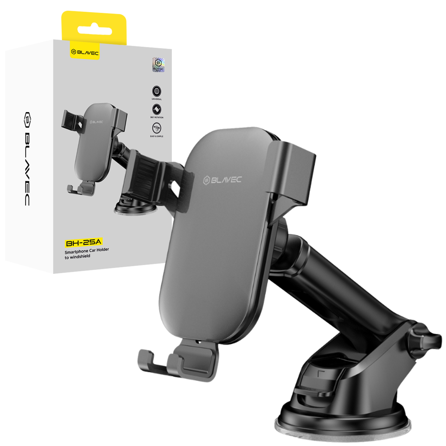 Blavec autoteline BH-25A painovoimainen tuulilasiin (BH25A-WB) musta