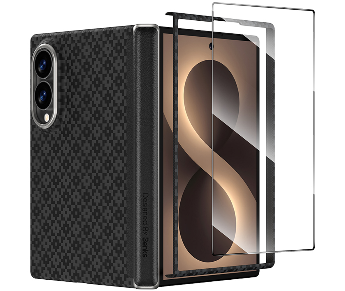 Benks Magnetic Armor Grid Pro Grand Combo -suojakuori (C.K.FL.SA.BK.CS60) Samsung Galaxy Z Fold 8 -mallille, musta