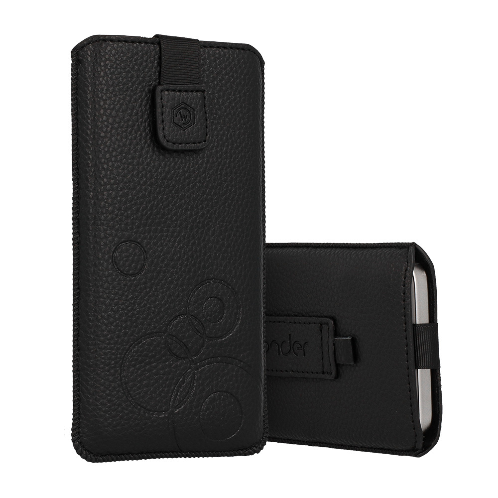 WONDER Deko Pouch Case (Size XXL) for Samsung S25 Ultra/S24 Ultra/M35/M23/A16 5G/Xiaomi Redmi 14C black