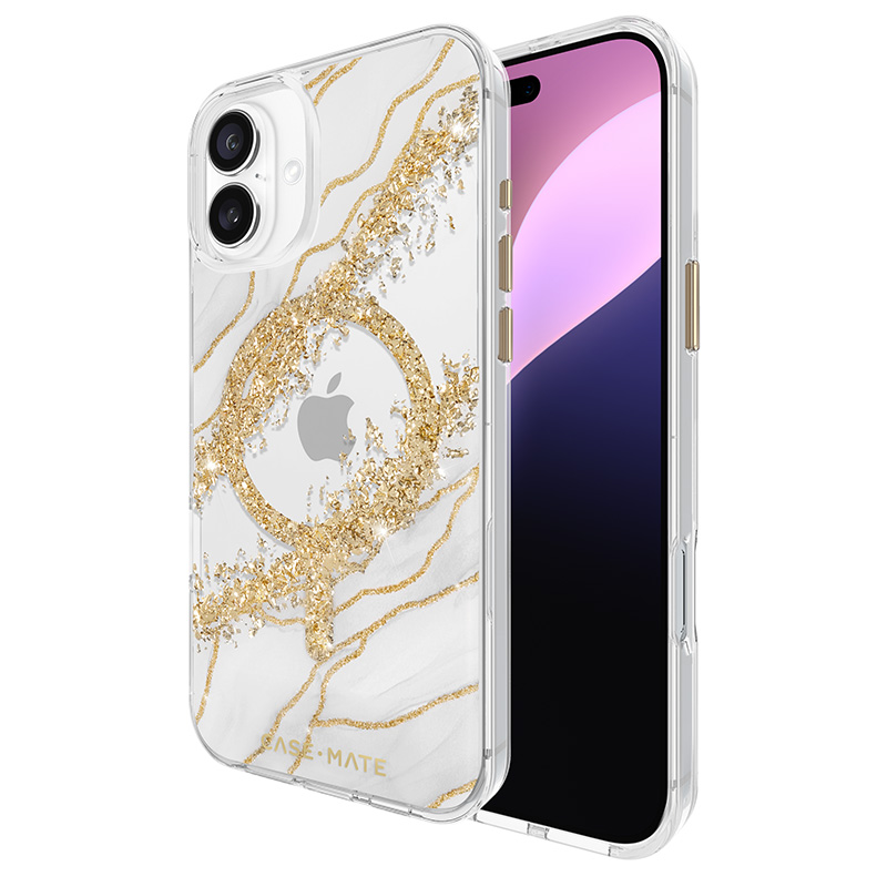 Case-Mate Karat MagSafe suojakuori iPhone 16 Plus -laitteelle, Granite -kuvioinen
