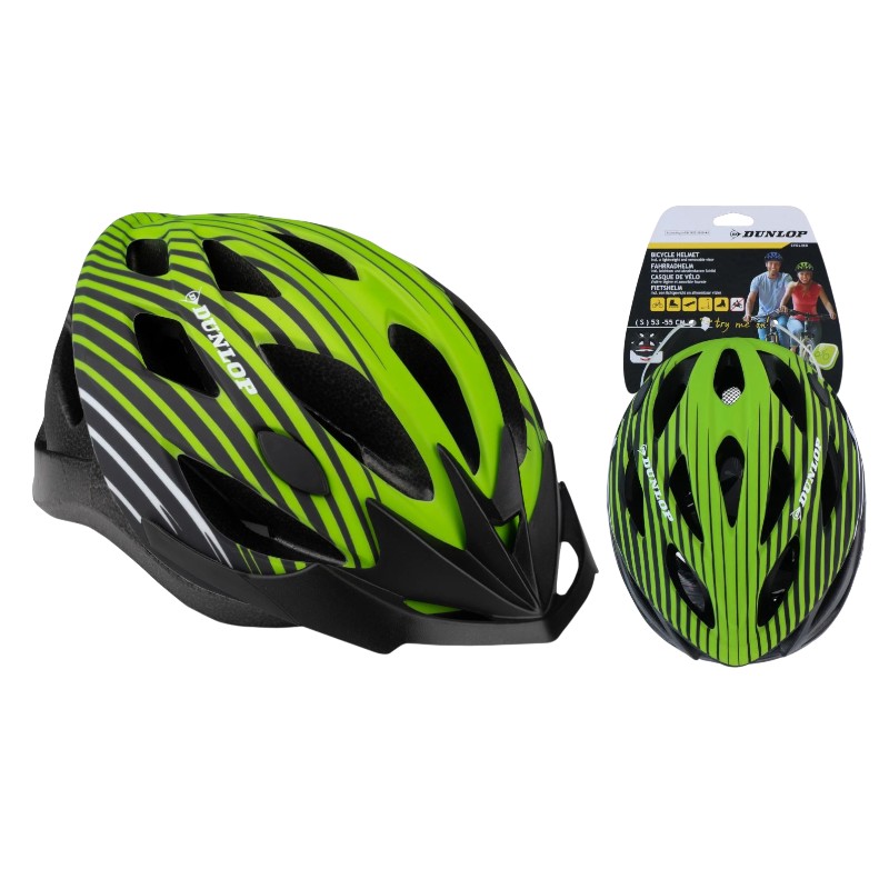 Dunlop säädettävä MTB-pyöräilykypärä, koko M, 55–58 cm, vihreä ja musta