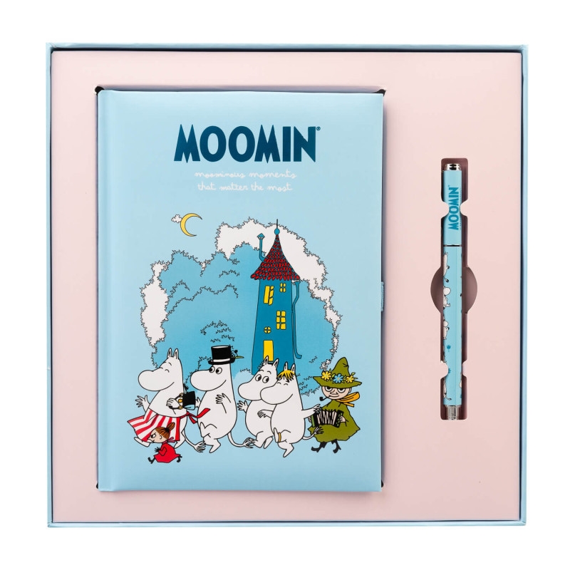 Moomins A5 -muistikirja kynällä