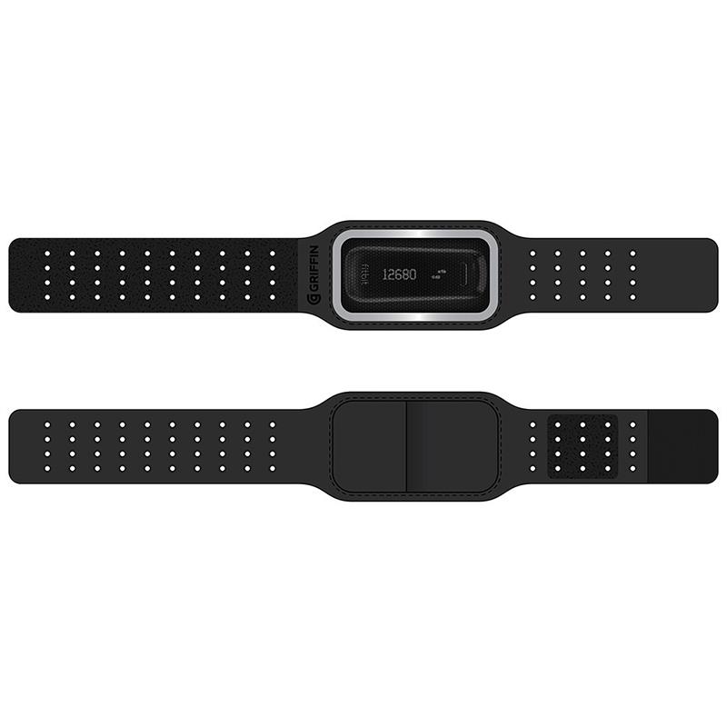 Griffin Sleep Sport -ranne- ja olkavarsinauha seurantataskulla ja jatko-osalla Fitbit-, Misfit- ja Sony-seurantalaitteille, musta