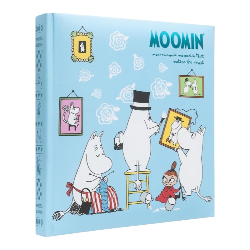 Moomins itsekiinnittyvä valokuva-albumi, 22 sivua, 16 × 16 cm