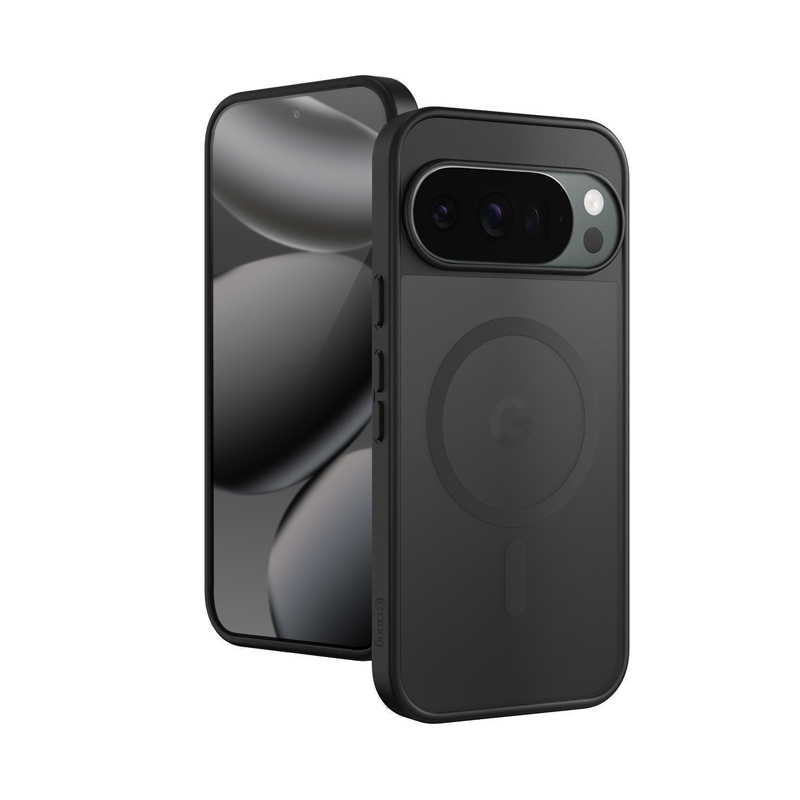 Crong Hybrid Matte Magnetic MagSafe suojakuori Google Pixel 10 Pro XL -laitteelle, musta