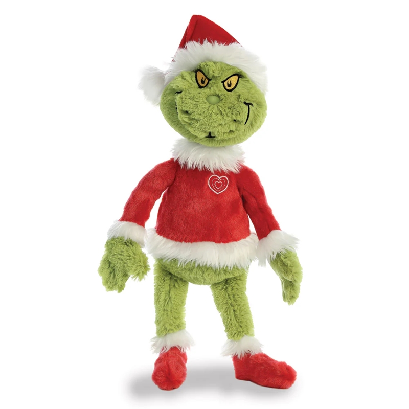 Grinch ympäristöystävällinen pehmolelu joulupukin asussa, 43 cm