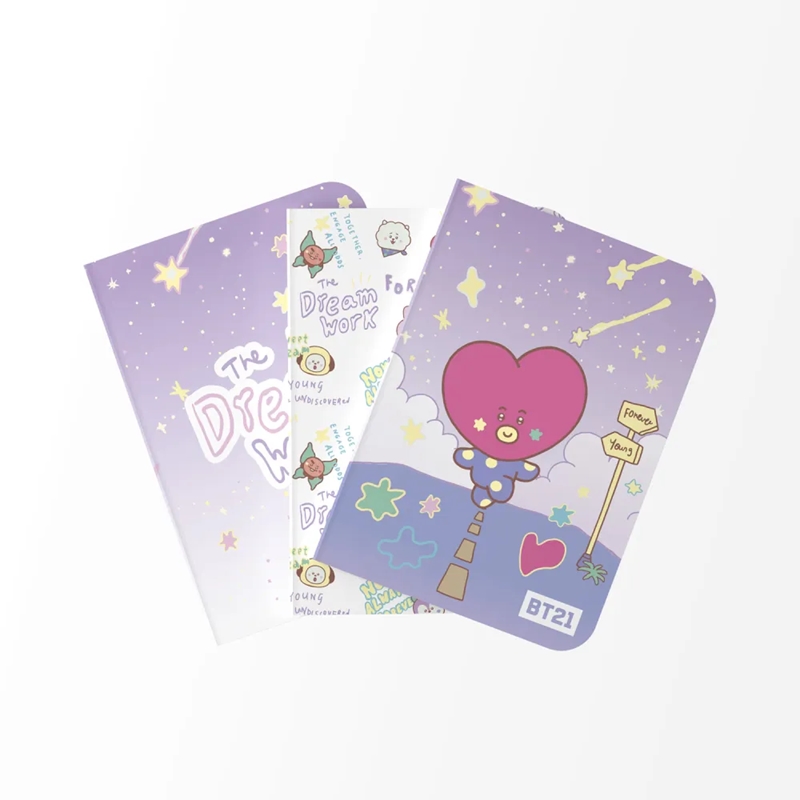 BT21 TATA A6 -muistikirjasetti, 3 kpl