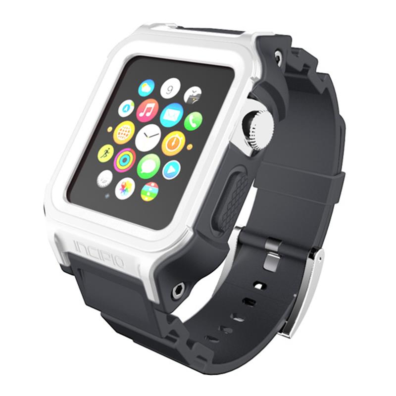 Incipio Octane suojaava iskunkestävä ranneke 38 / 40 / 41 mm Apple Watchille, valkoinen ja harmaa