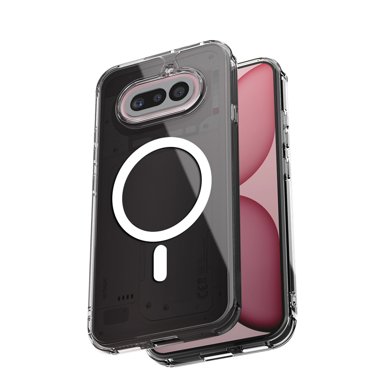 Crong Hybrid Clear Magnetic MagSafe case for Nothing Phone 4a, clear