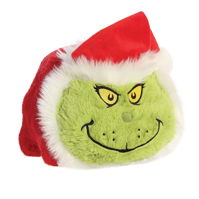 Grinch Spudsters -pehmolelu/tyyny joulupukin asussa, 25 cm
