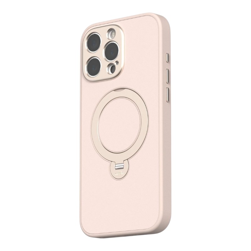 Moshi Kameleon MagSafe suojakuori iPhone 16 Pro Max -laitteelle, jalustatoiminnolla, Shell Pink -värinen