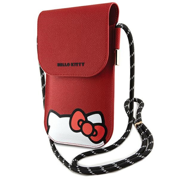 Hello Kitty Leather Hiding Kitty olkalaukku – punainen
