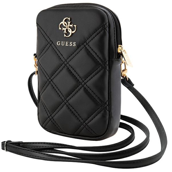 Guess GUWBZPSQSSGK käsilaukku musta Zip Quilted 4G