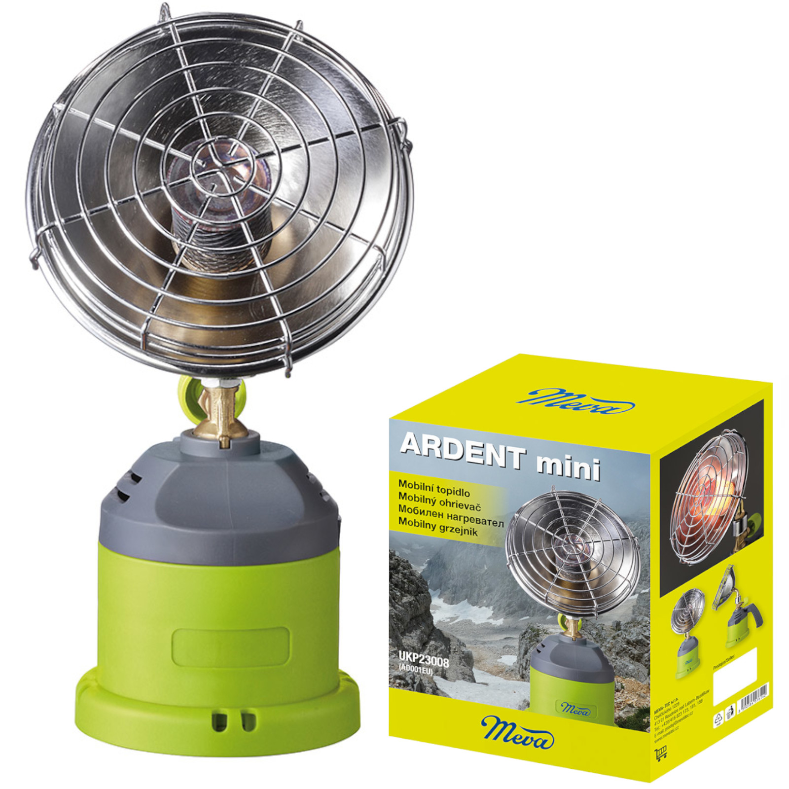 Meva ARDENT MINI säteilykaasulämmitin kaasupatruunoille, 1 kW