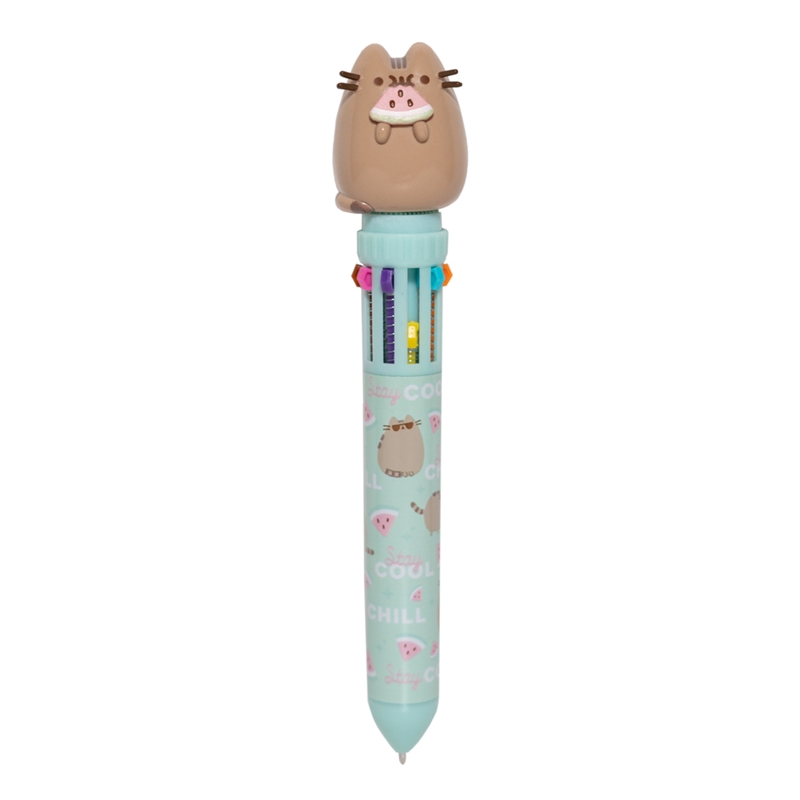 Pusheen Foodie Collection 10-värinen painomekanismilla varustettu kuulakärkikynä 3D-hahmolla