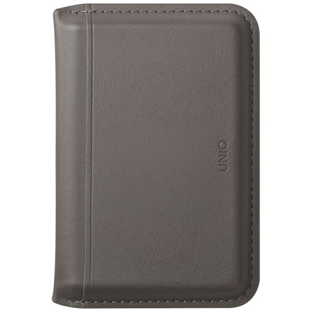 Uniq Lyden DS RFID-suojattu MagSafe-magneettikorttikotelo puhelimelle jalustalla – harmaa