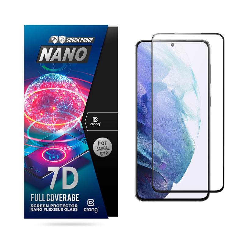 Crong 7D Nano Flexible Glass 9H hybridinäytönsuoja laitteelle Samsung Galaxy S21+