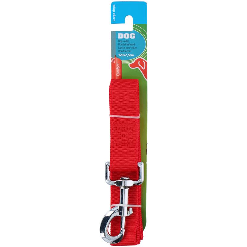 XL-kokoinen koiran talutushihna, 120 cm, punainen