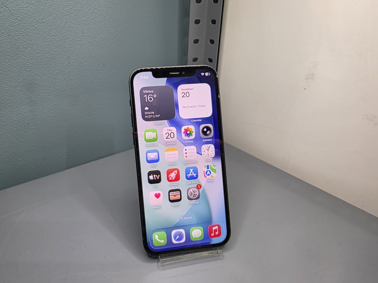 Apple iPhone 12, 64 GB, kuntoluokka B, musta