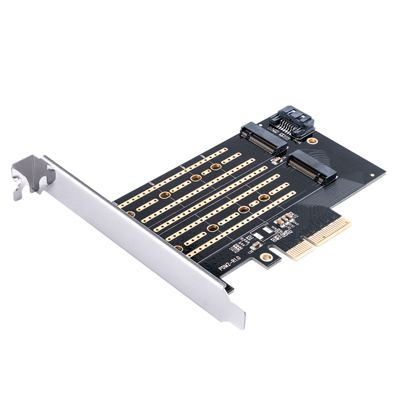 Orico PDM2 PCIe-laajennuskortti 3.0 ×4 M.2 NVMe- ja SATA-asemille – musta